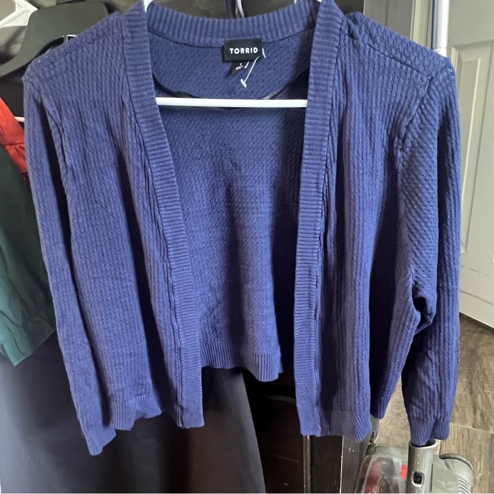 Torrid Women's Navy Cardigan Sweater